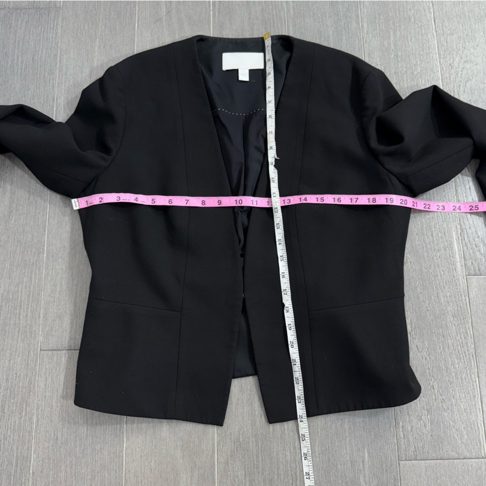 HUGO BOSS Women's Boss Jemida Jacket Blazer In Black US 12 Collarless Wool Blend - Picture 15 of 16